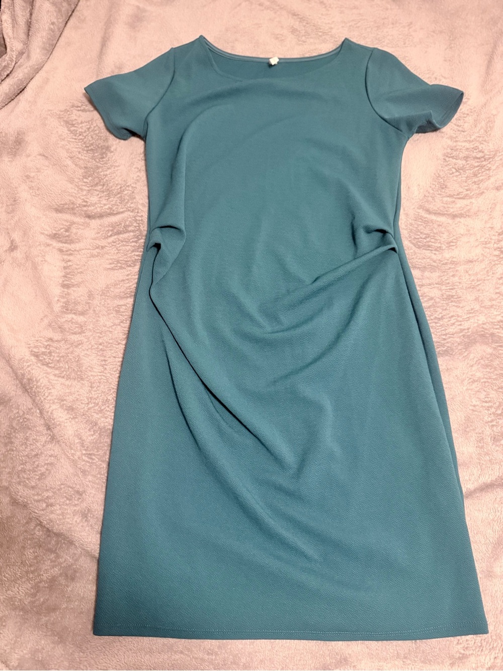 Pinkblush Maternity Teal Short-Sleeve Sheath Dress